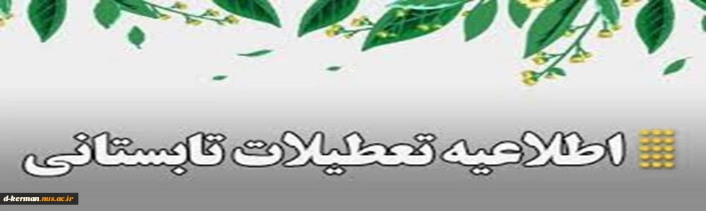 تعطیلات تابستانی دانشگاه ملی مهارت